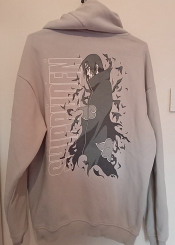 Gri Kapüşonlu Kadın Sweatshirt - Görsel 3