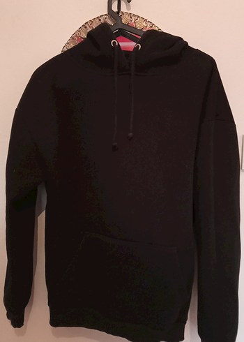 Gri Kapüşonlu Kadın Sweatshirt - Görsel 4