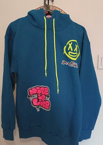 Gri Kapüşonlu Kadın Sweatshirt - Görsel 8