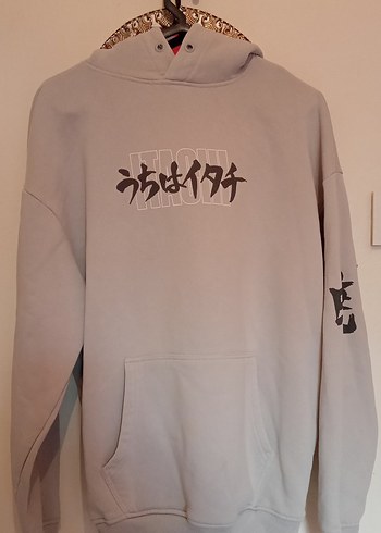 Gri Kapüşonlu Kadın Sweatshirt - Görsel 2