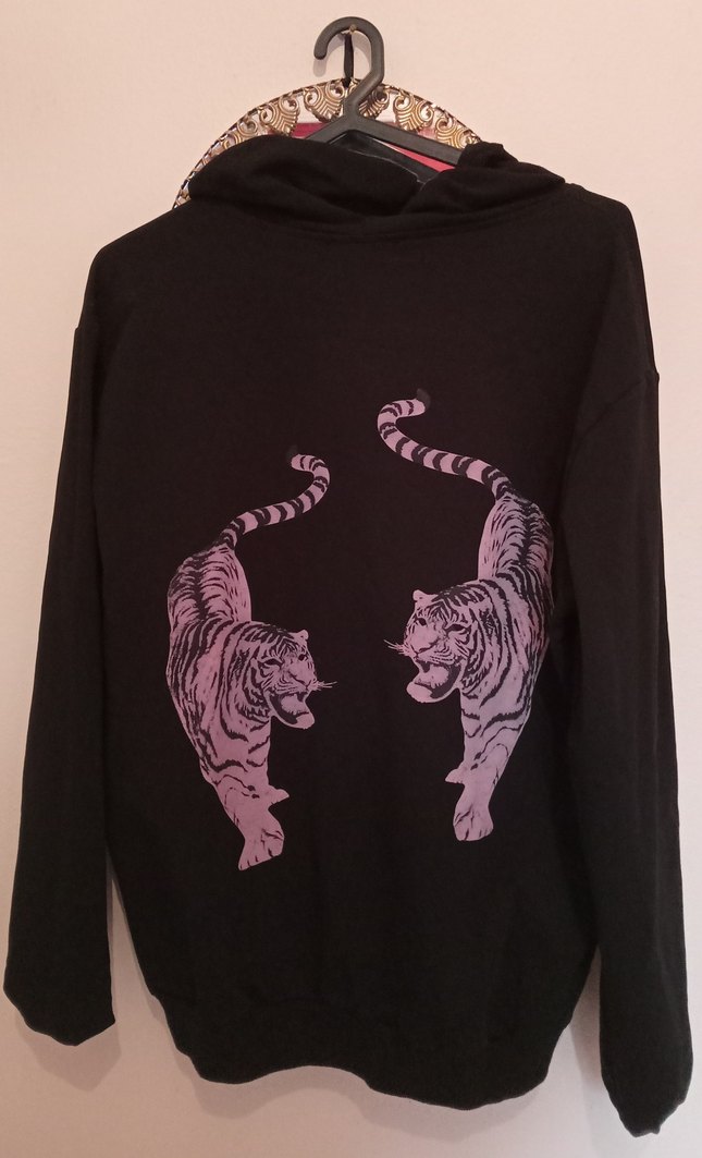 Siyah Kapüşonlu Oversize Sweatshirt - Görsel 2