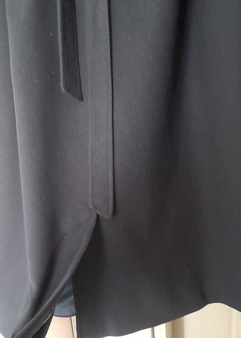 Düğmeli Lacivert Uzun Tuğba kaşe Kaban - Görsel 6