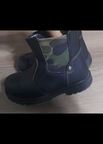 Kamuflaj Desenli Siyah çocuk Bot - Görsel 2
