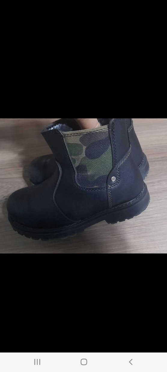 Kamuflaj Desenli Siyah çocuk Bot - Görsel 2