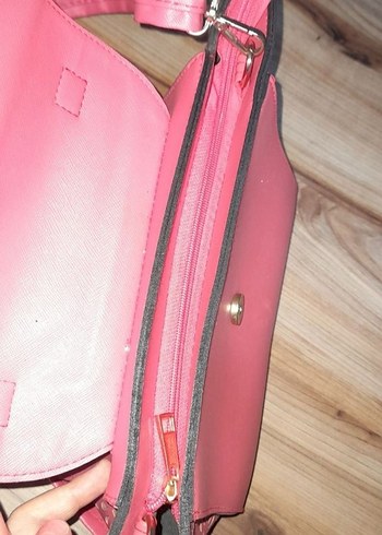 Tokalı nar çiçeği çanta - Görsel 5