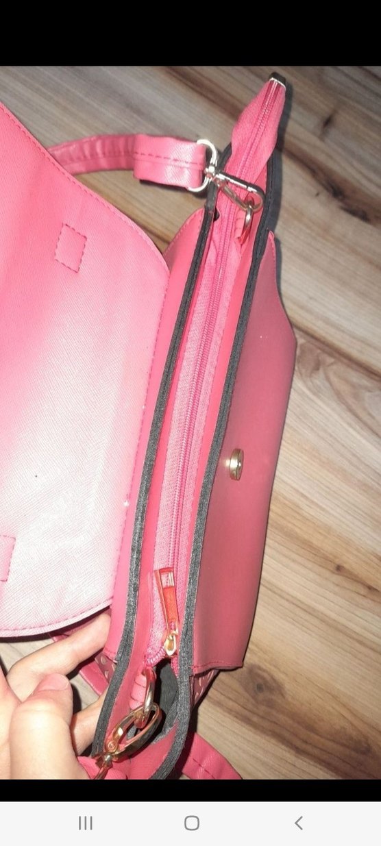 Tokalı nar çiçeği çanta - Görsel 5