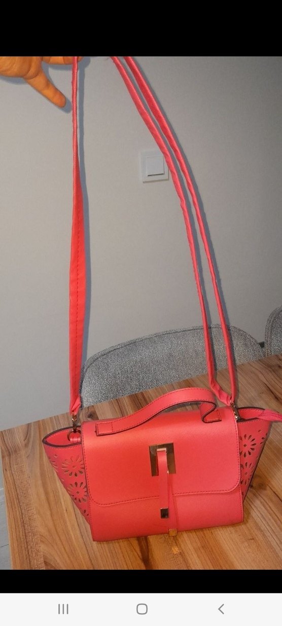 Tokalı nar çiçeği çanta - Görsel 3