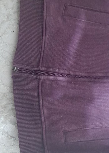 erkek Çocuk Mürdüm Fermuarlı Sweatshirt - Görsel 4