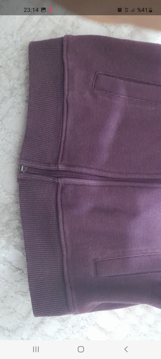 erkek Çocuk Mürdüm Fermuarlı Sweatshirt - Görsel 4