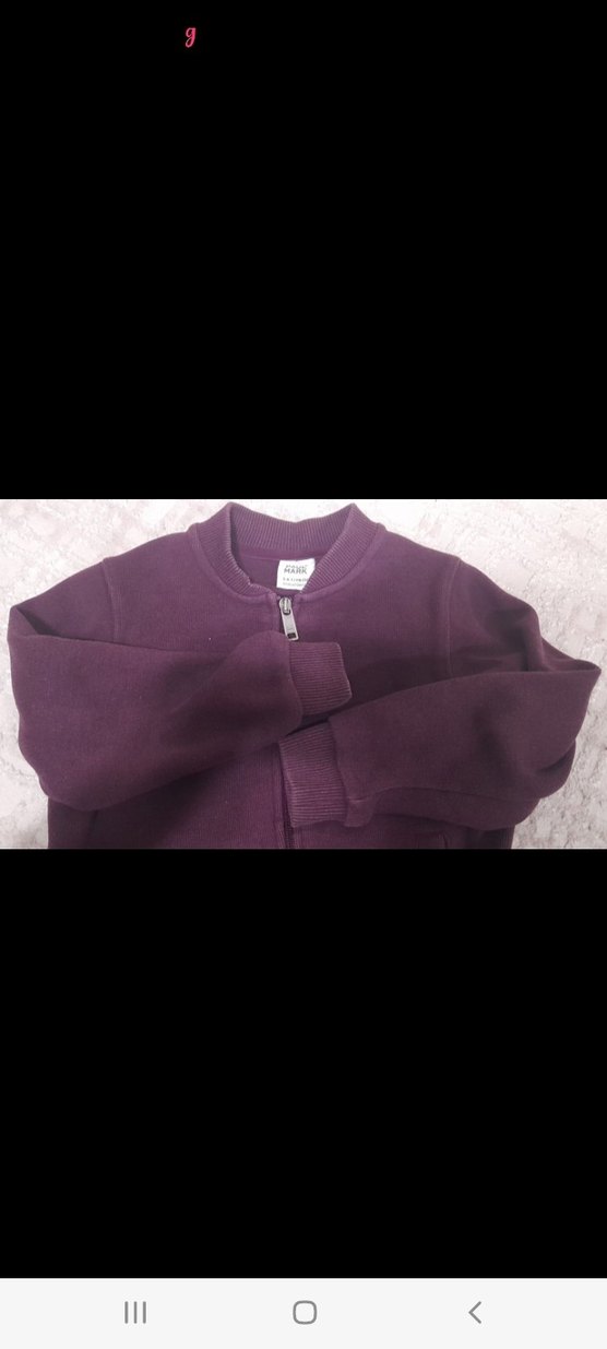 erkek Çocuk Mürdüm Fermuarlı Sweatshirt - Görsel 3