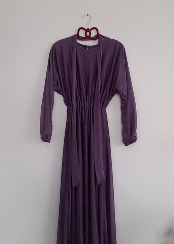 Uzun Elbise (lila mor simli), Uzun Kollu - Görsel 4