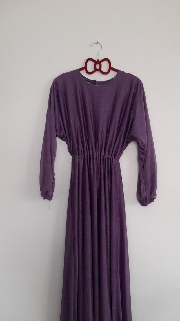 Uzun Elbise (lila mor simli), Uzun Kollu - Görsel 2