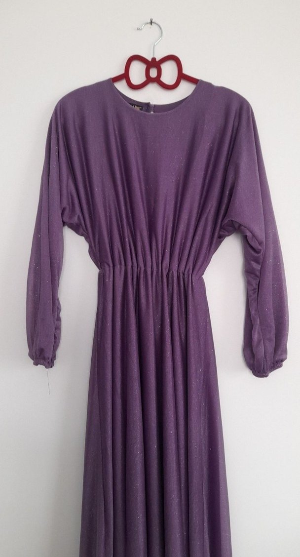 Uzun Elbise (lila mor simli), Uzun Kollu - Görsel 3