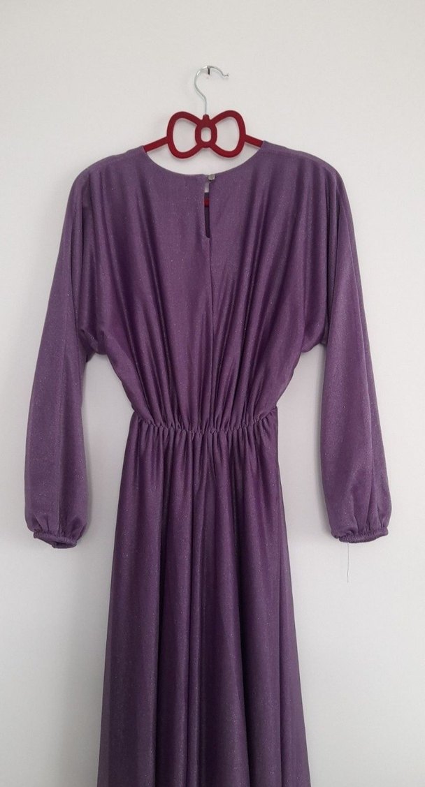 Uzun Elbise (lila mor simli), Uzun Kollu - Görsel 5