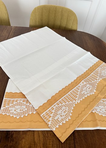 Bej Nakışlı sarılı yastık kılıfı takımı - Görsel 3