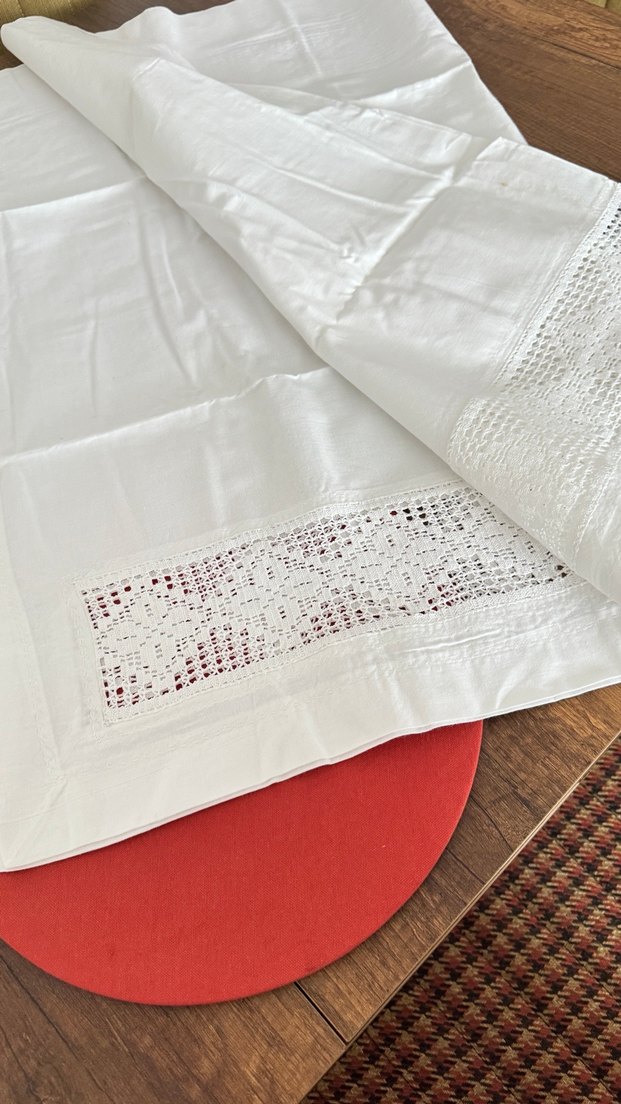 Nakışlı sarılı yatak kenarı çarşaf dantel - Görsel 2