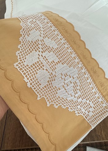 Bej Nakışlı sarılı Yatak Örtüsü Seti - Görsel 4