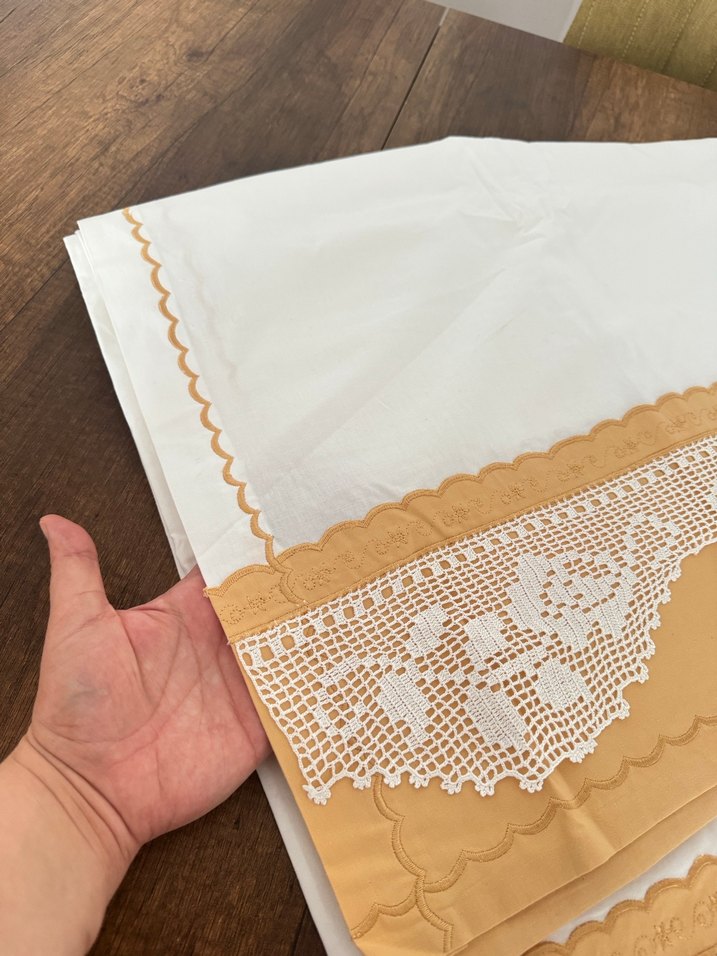 Bej Nakışlı sarılı Yatak Örtüsü Seti - Görsel 5