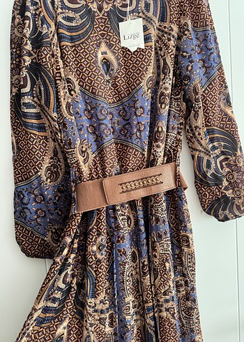 Bohem Desenli Uzun Elbise - Görsel 2