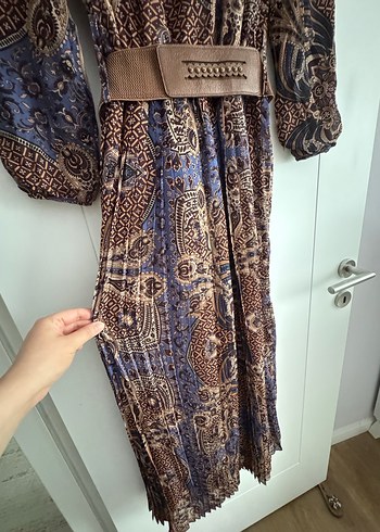 Bohem Desenli Uzun Elbise - Görsel 5