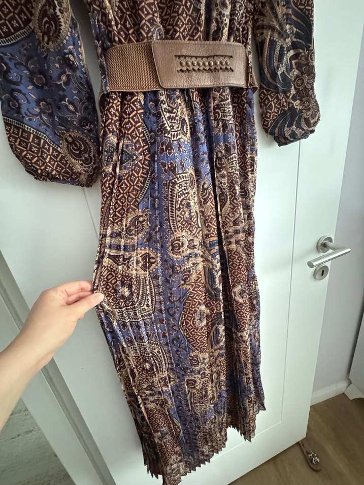 Bohem Desenli Uzun Elbise - Görsel 5