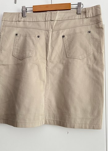 Bej Midi Kadın Mini Etek - Görsel 3