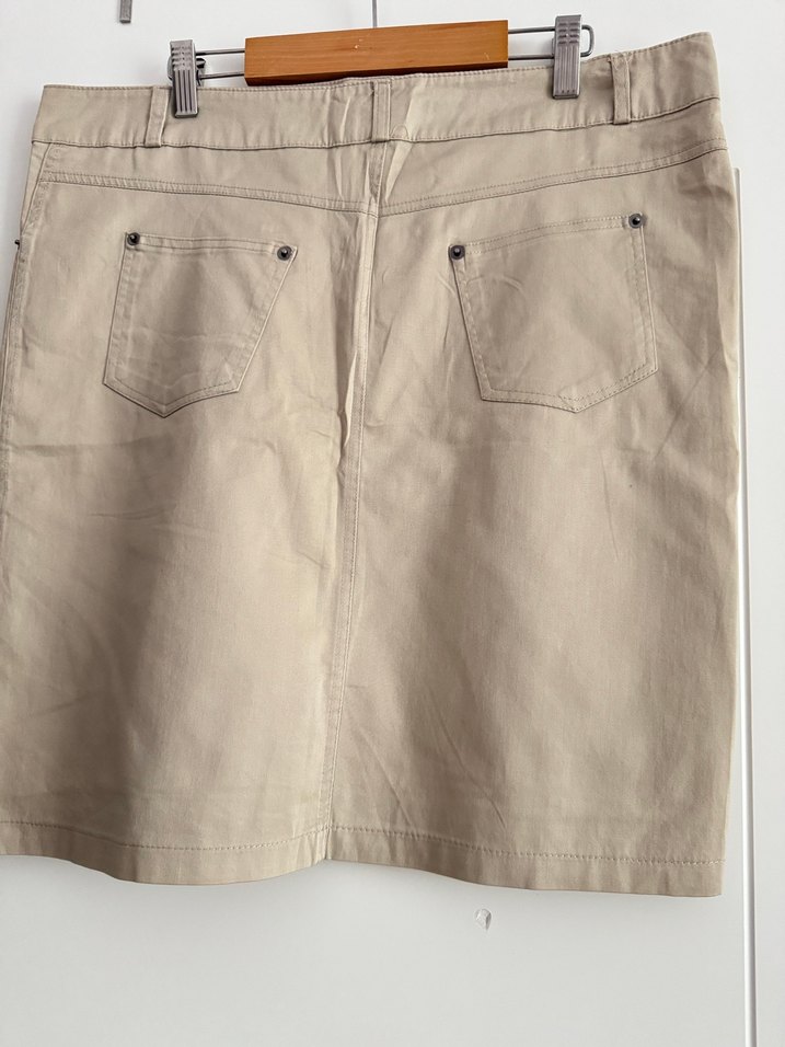 Bej Midi Kadın Mini Etek - Görsel 3