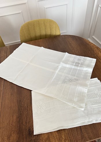 Dantel sarılı piko yastık kılıfı takımı - Görsel 4