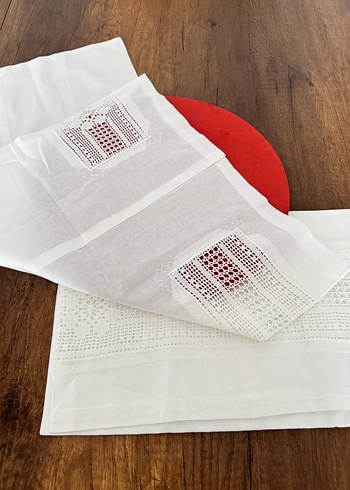 Dantel sarılı piko yastık kılıfı takımı - Görsel 5