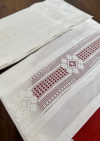 Dantel sarılı piko yastık kılıfı takımı - Görsel 2