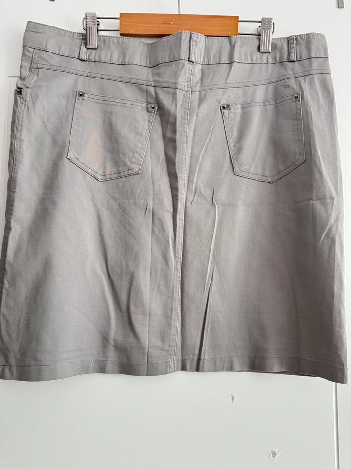 Gri Midi Kadın Etek - Görsel 3