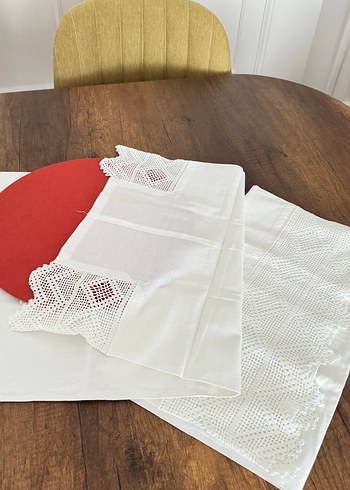 Dantel sarılı piko yastık kılıfı takımı - Görsel 5