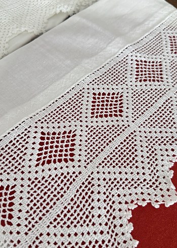 Dantel sarılı piko yastık kılıfı takımı - Görsel 3