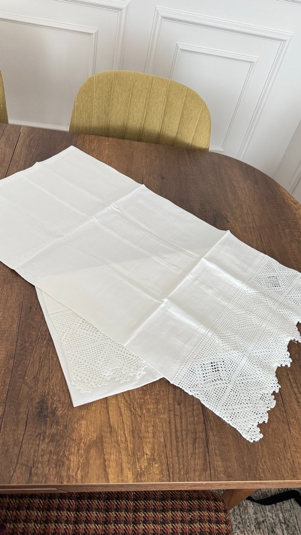 Dantel sarılı piko yastık kılıfı takımı - Görsel 4