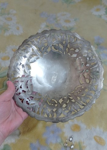 Antika 800 ayar gümüş şekerlik - Görsel 3