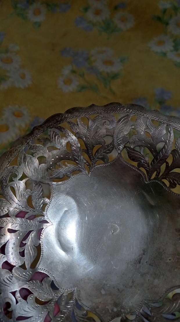 Antika 800 ayar gümüş şekerlik - Görsel 4