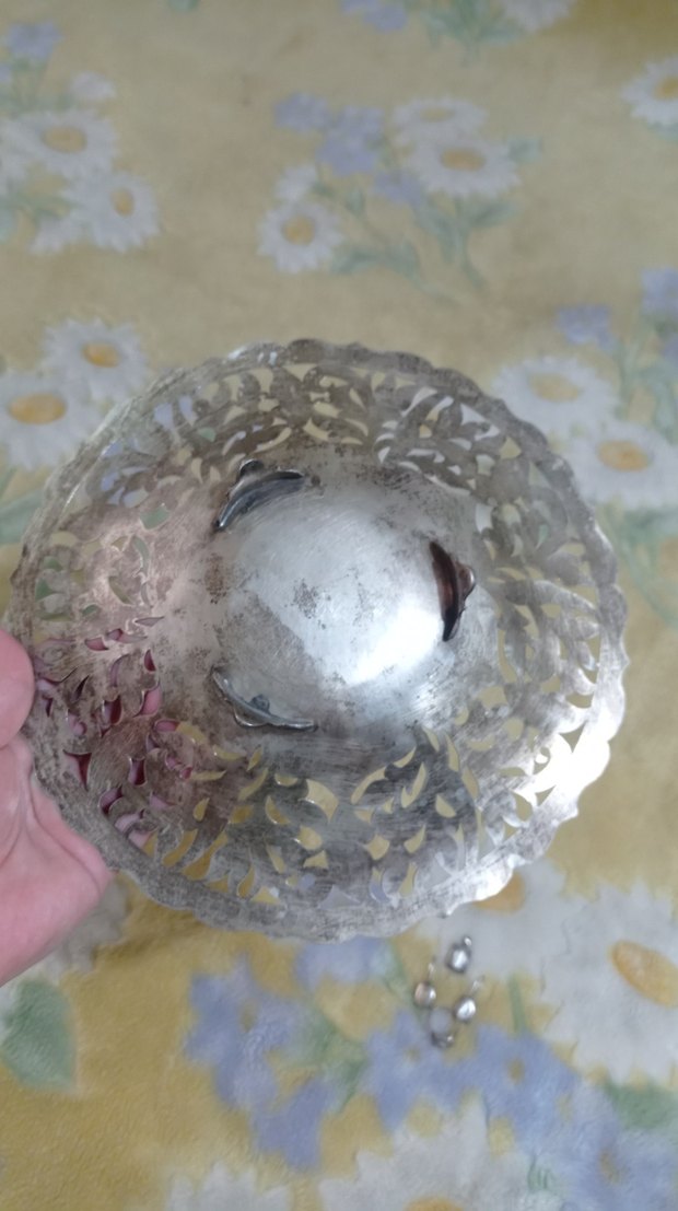 Antika 800 ayar gümüş şekerlik - Görsel 2