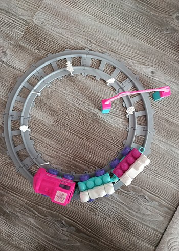 Uçar Buzlar Ülkesi Tren Seti 52 Parça Pembe - Görsel 6