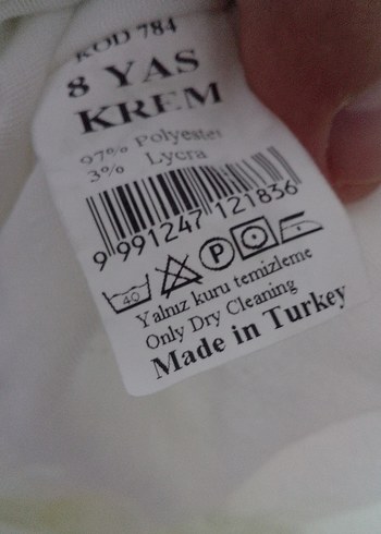 Beyaz Klasik Kız Çocuk Abiye Gelinlik Elbise - Görsel 4