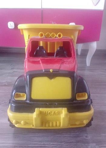 Uçar Renkli Sarı Oyuncak Kamyon - Görsel 2