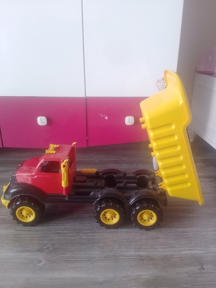 Uçar Renkli Sarı Oyuncak Kamyon - Görsel 4