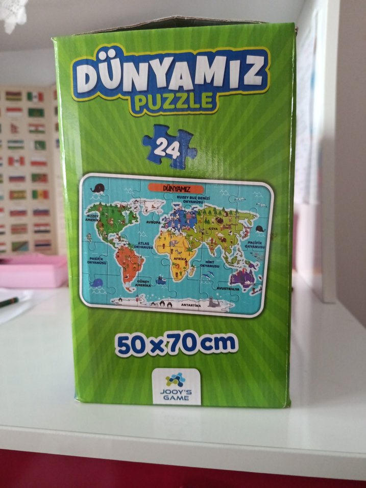 Dünyamız 24 Parça Çocuk Puzzle 50x70 cm - Görsel 2
