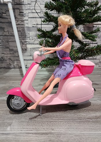 Barbie Scooter,kask ve bebeği... - Görsel 4