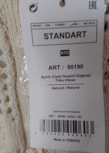 Uzun Beyaz Örgü Kadın Elbise - Görsel 5