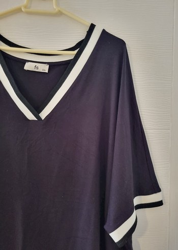 V Yaka Siyah Rahat Kesim Bluz faik sönmez - Görsel 2