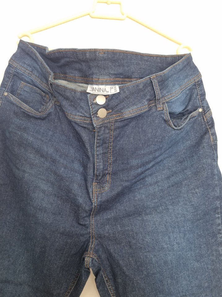 Kadın Lacivert jean dar kesim yüksek bel 48 bedenama50 bedengibi - Görsel 2