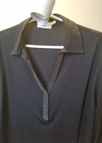 Zincir Detaylı Siyah Kadın Bluz faik sönmez xl - Görsel 2