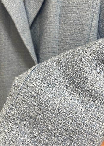 Düğmeli Bebek Mavisi Kadın Blazer Ceket - Görsel 2