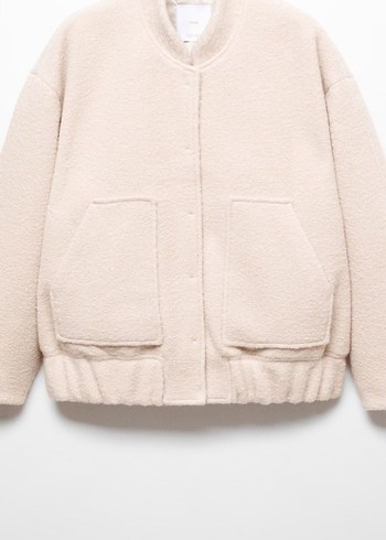 Bej Kadın Midi Bomber Ceket - Görsel 3