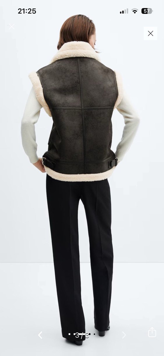 Kürk Detaylı Süet Kadın Yelek - Görsel 3